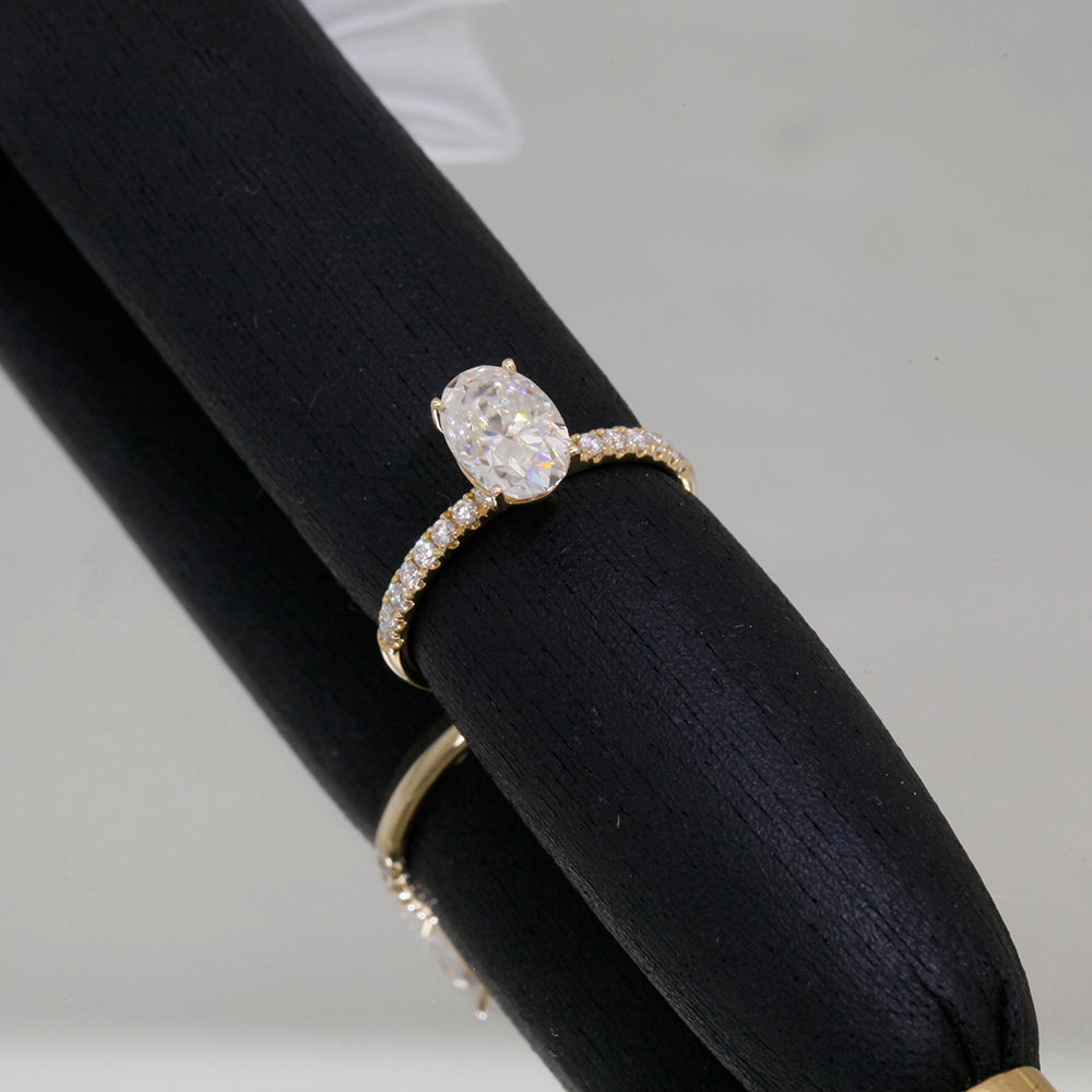 Oval Pavé Engagement Ring