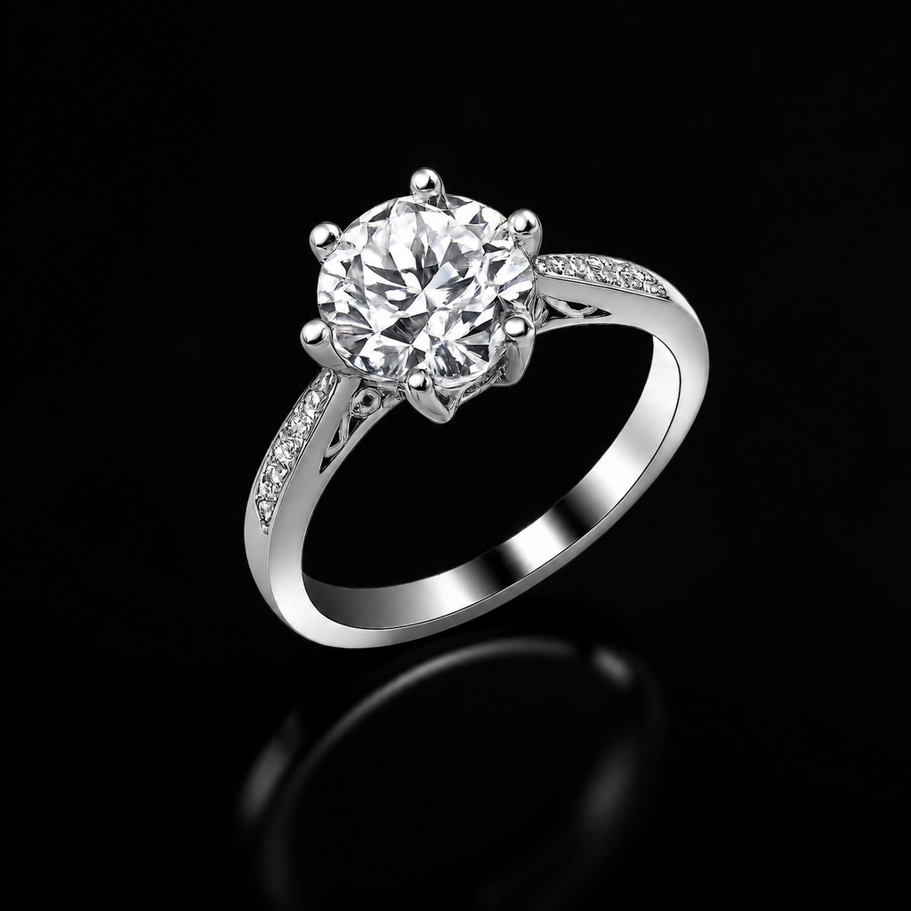 Luxury Emerald Cut Engagement Ring