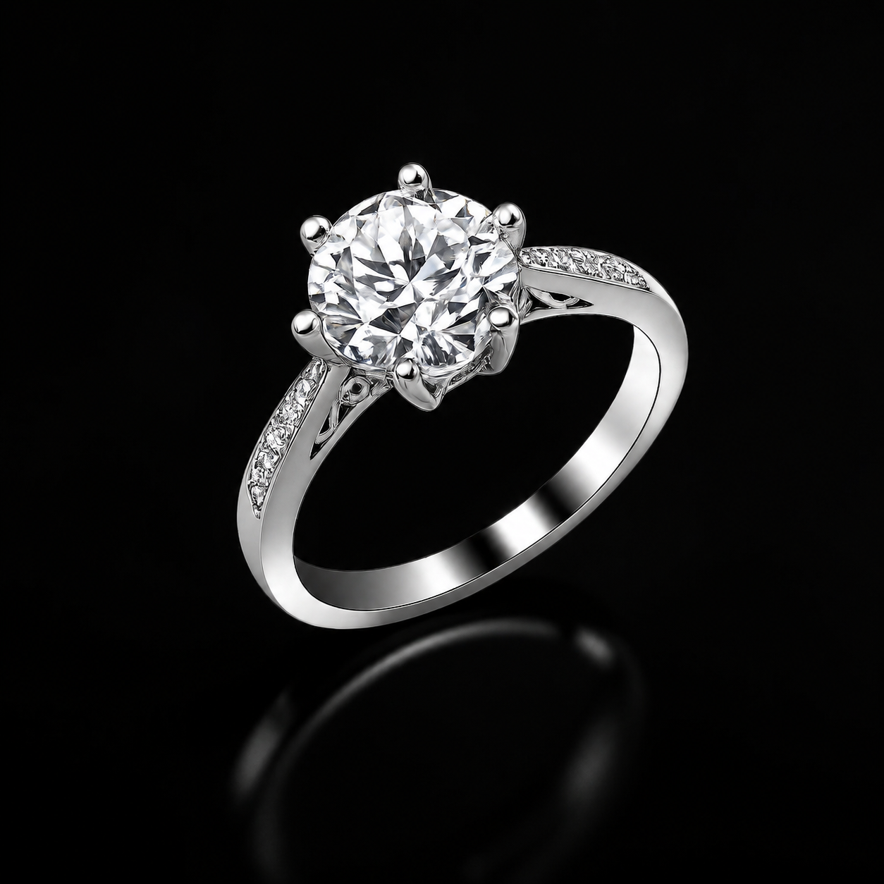 Luxury Emerald Cut Engagement Ring