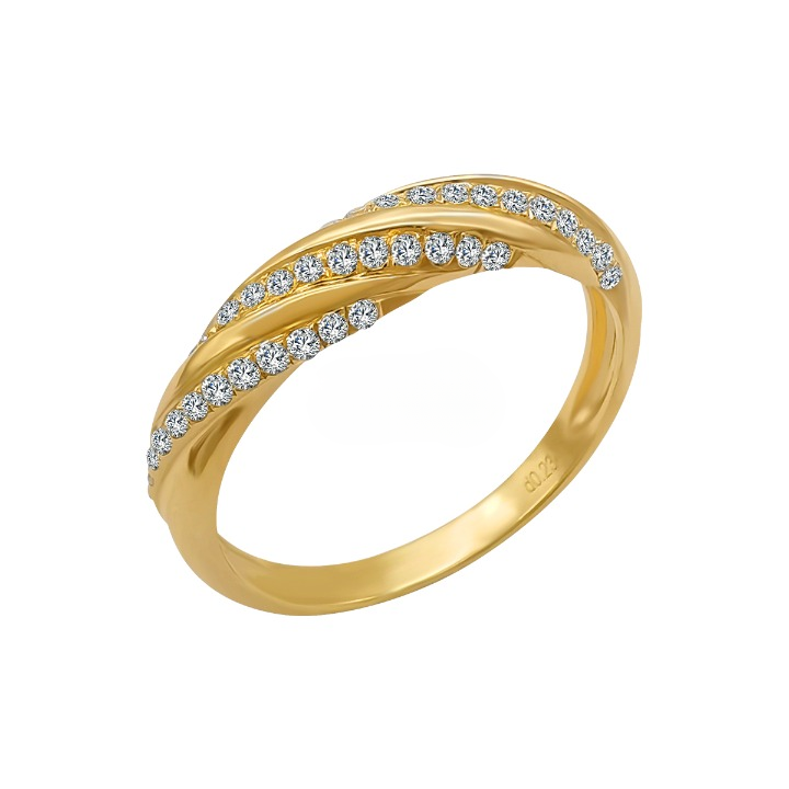 Twisted Band Gold Ring