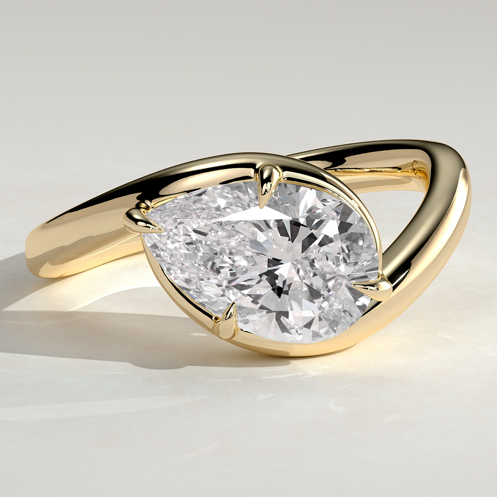 Aurelia Pear Bezel Solitaire