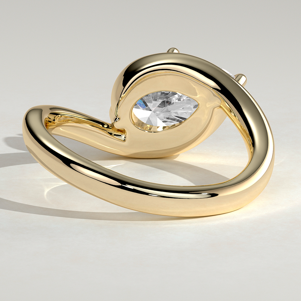 Aurelia Pear Bezel Solitaire