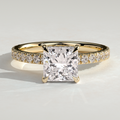 Princess Cut Hidden Halo Ring