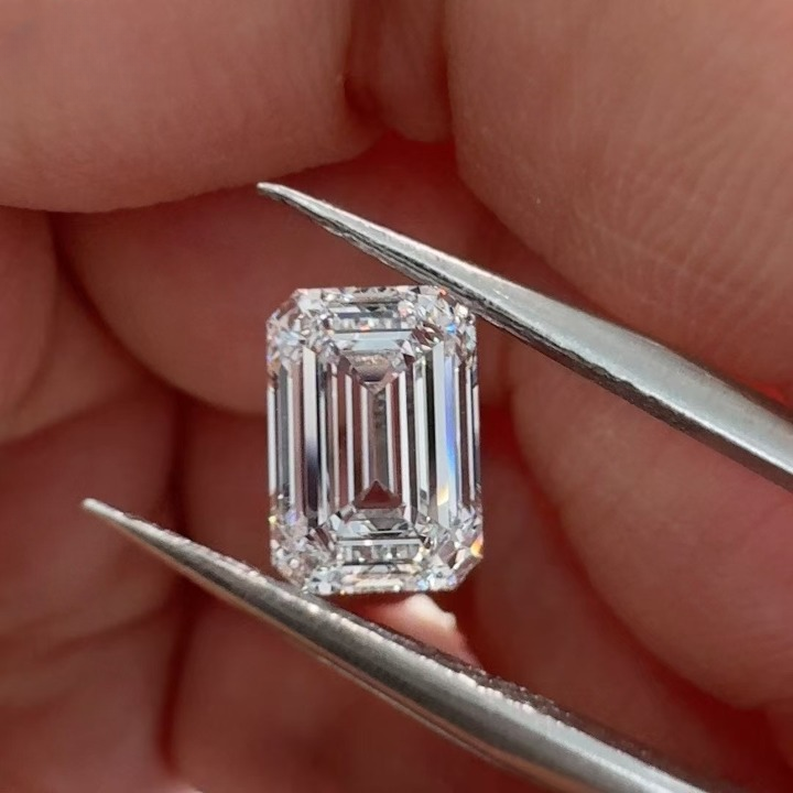 Emerald Cut Hidden Halo Ring