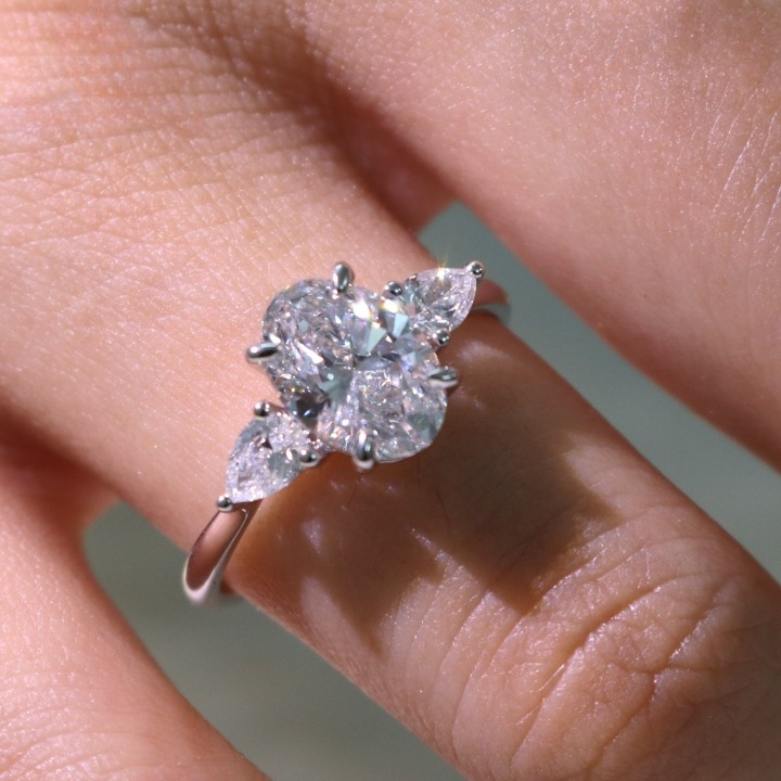 Oval Three-Stone Ring