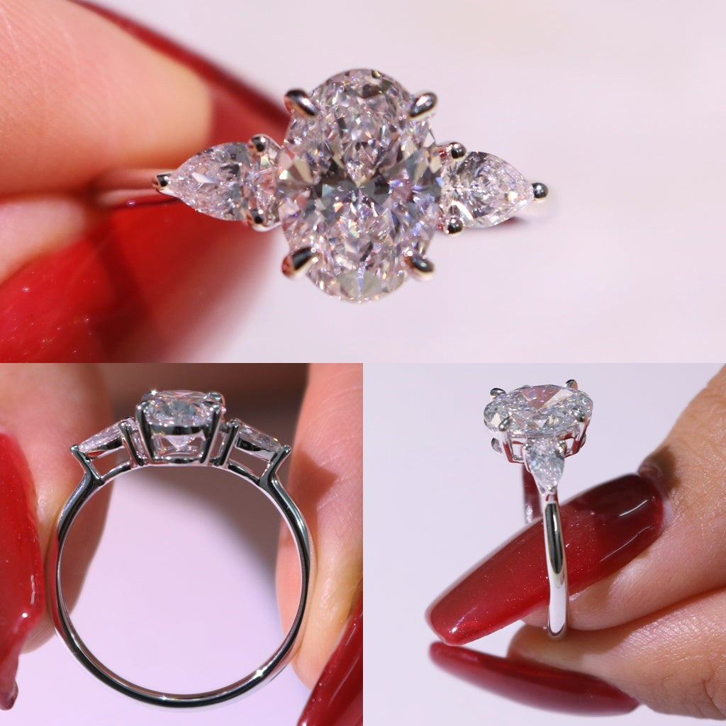 Oval Three-Stone Ring
