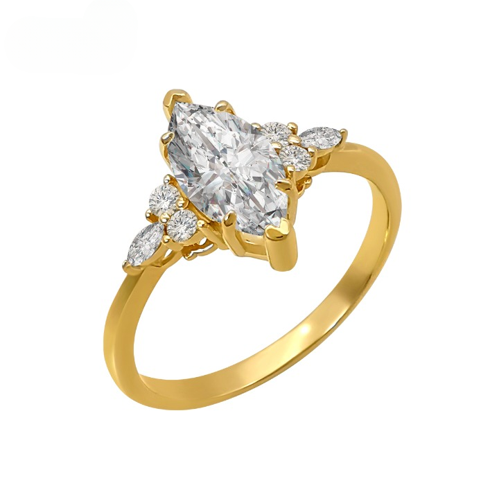 Luxury Marquise Cut Engagement Ring