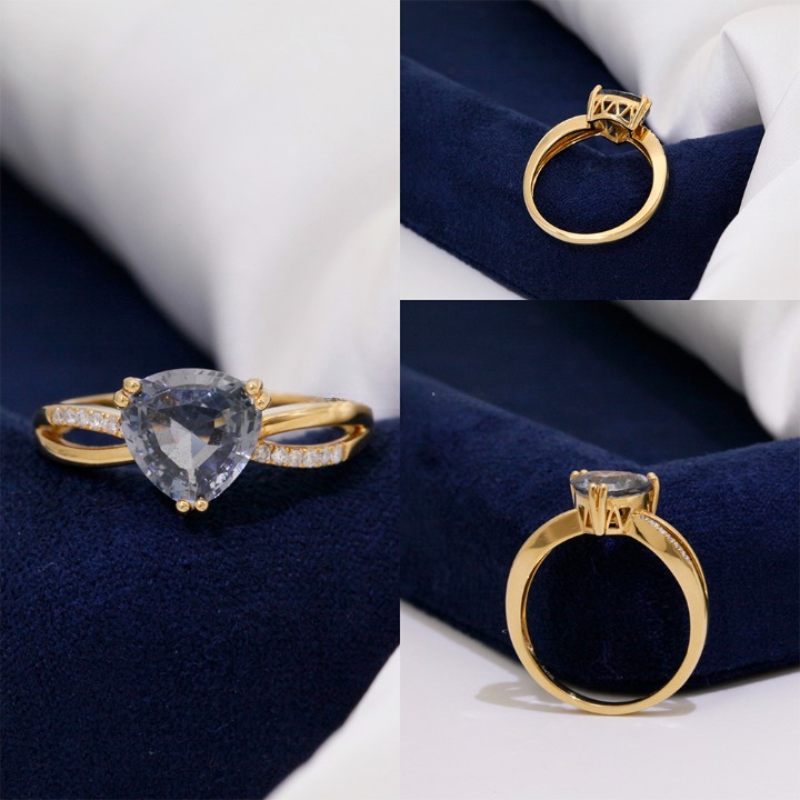 Luxury Spinel Diamond Engagement Ring