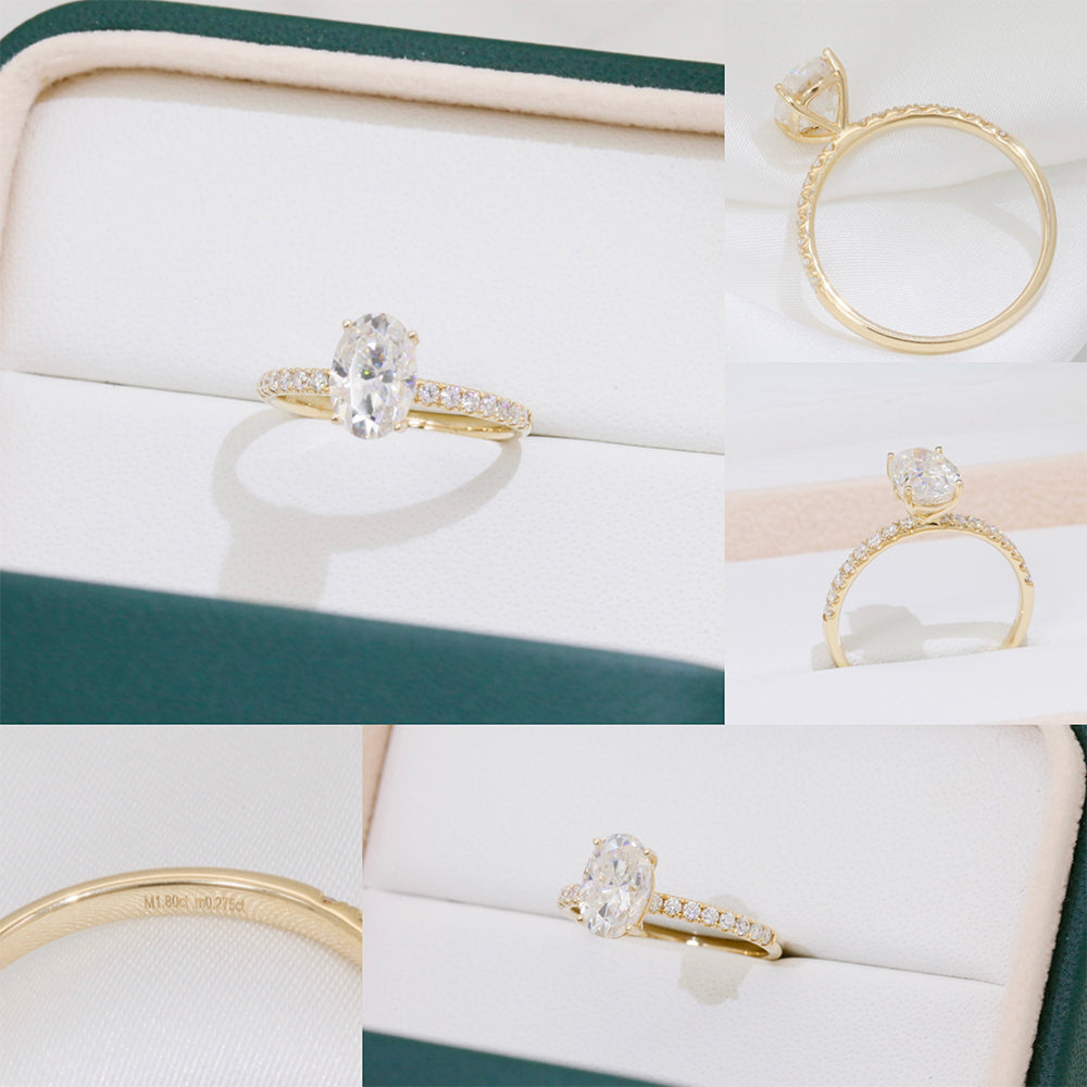 Oval Pavé Engagement Ring