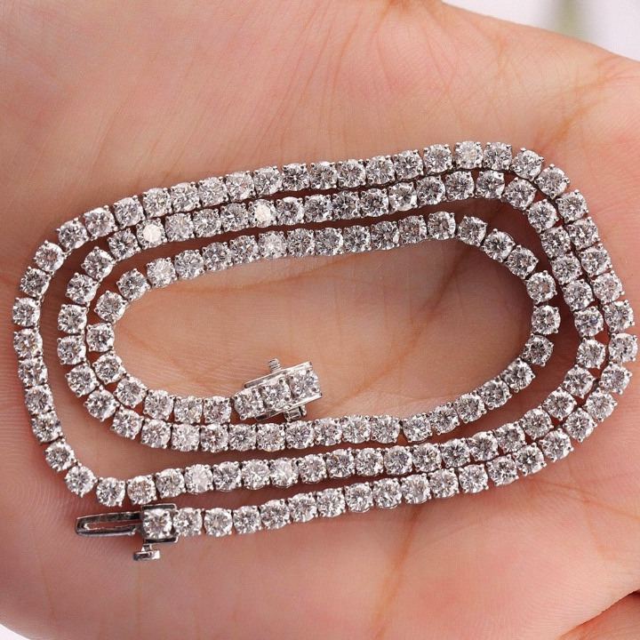 Exquisite Lab Diamond Tennis Necklace