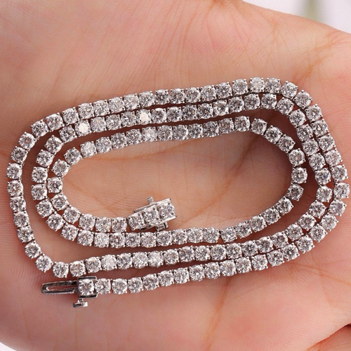 -Diamond Tennis Necklace-