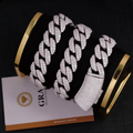 18K Gold-Plated VVS Cuban Set