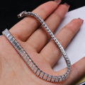 Exquisite Emerald Cut Diamond Tennis Bracelet